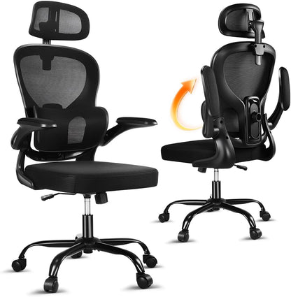 Office Chair, Desk Chair Comfy Computer Chair Ergonomic Mesh Office Chair | Breathable Material , Removable Back Support , Adjustable Height , Adjustable Headrest